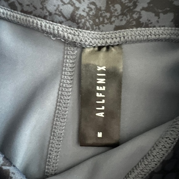 All Fenix - Python Blue Snake Snakeskin Print High Rise Active Leggings Sz M - Picture 7 of 7